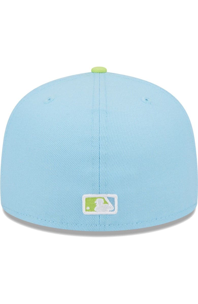 New Era Men's New Era Light Blue/Neon Green Los Angeles Dodgers Spring Color Two-Tone 59FIFTY Fitted Hat, Alternate, color, Light Blue