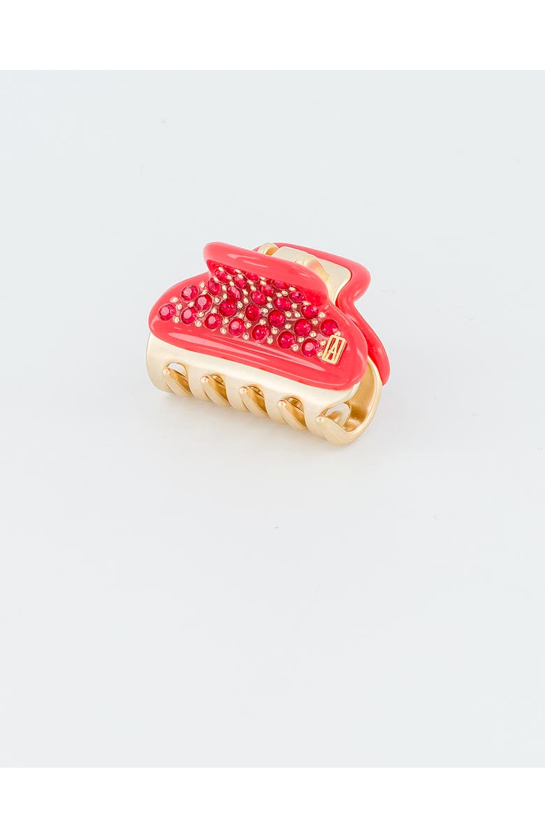 Alexandre de Paris Vendome Small Crystal Hair Claw Clip, Alternate, color, Red