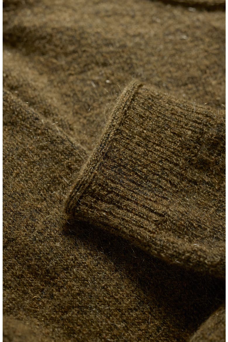 Lily Bell Wool & Mohair Blend Sweater, Alternate, color, KNIT MELANGE RICH OLIVE