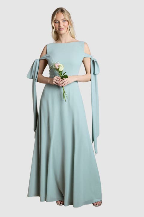 Bow Sleeve Maxi Dress