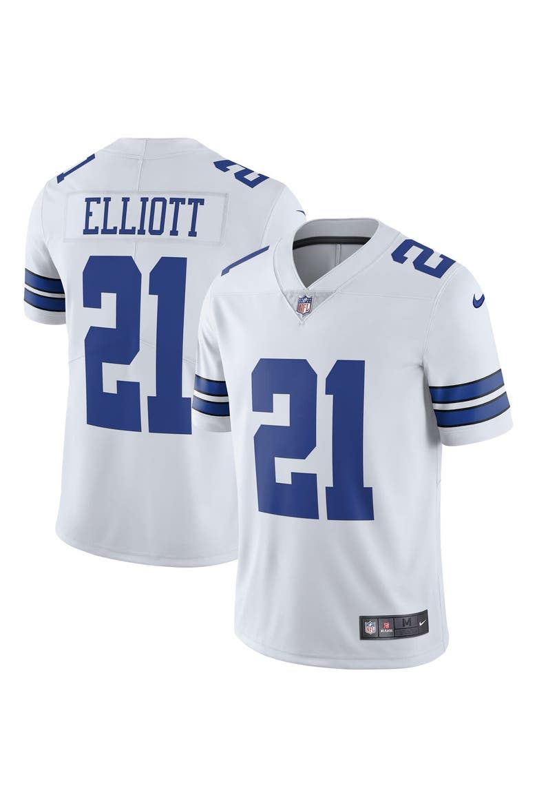 Men's Nike Ezekiel Elliott White Dallas Cowboys Vapor Limited Player Jersey, Main, color, White