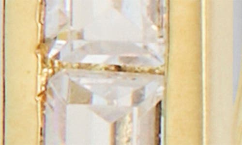 Nordstrom Rack Channel Set Cubic Zirconia Octagon Huggie Hoop Earrings In Gold