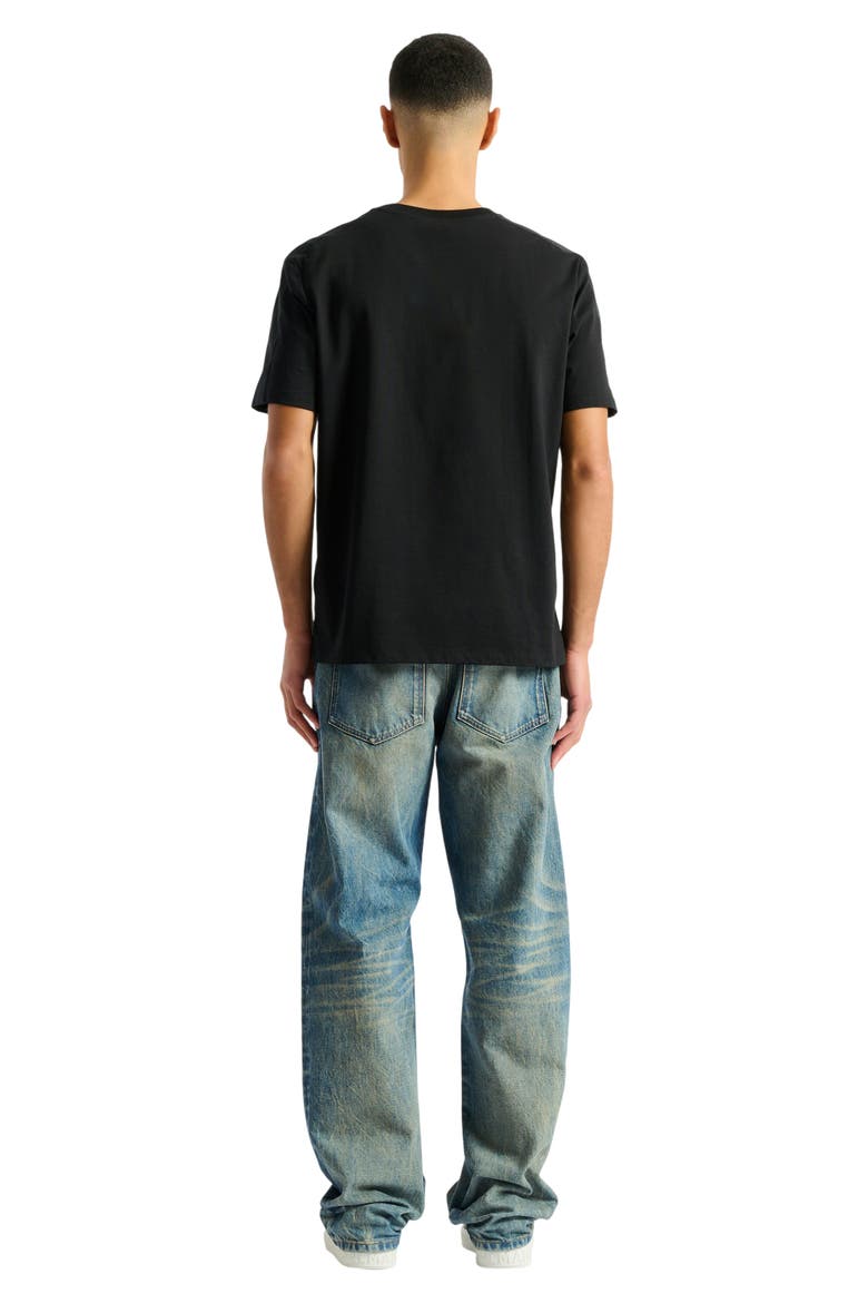 Embroidered Balmain Insect T-shirt, Alternate, color, black