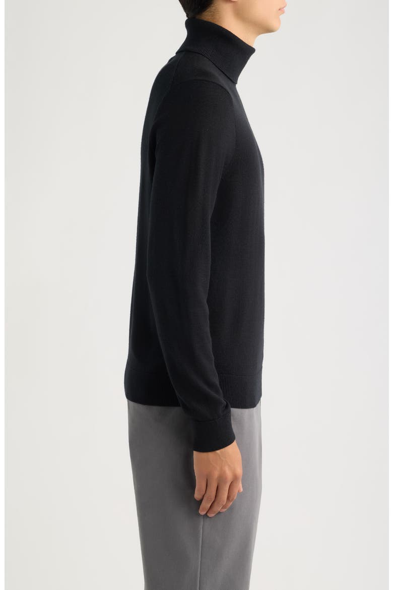 Washable Merino Wool Turtleneck, Alternate, color, BLACK