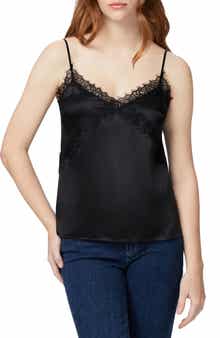 PAIGE Gwen Lace Trim Silk Camisole