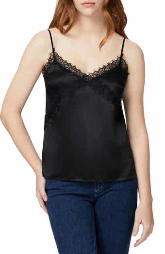 PAIGE Gwen Lace Trim Silk Camisole