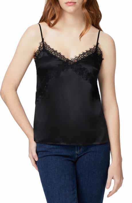 PAIGE Gwen Lace Trim Silk Camisole