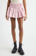Paolina Russo Track Shirred Miniskirt