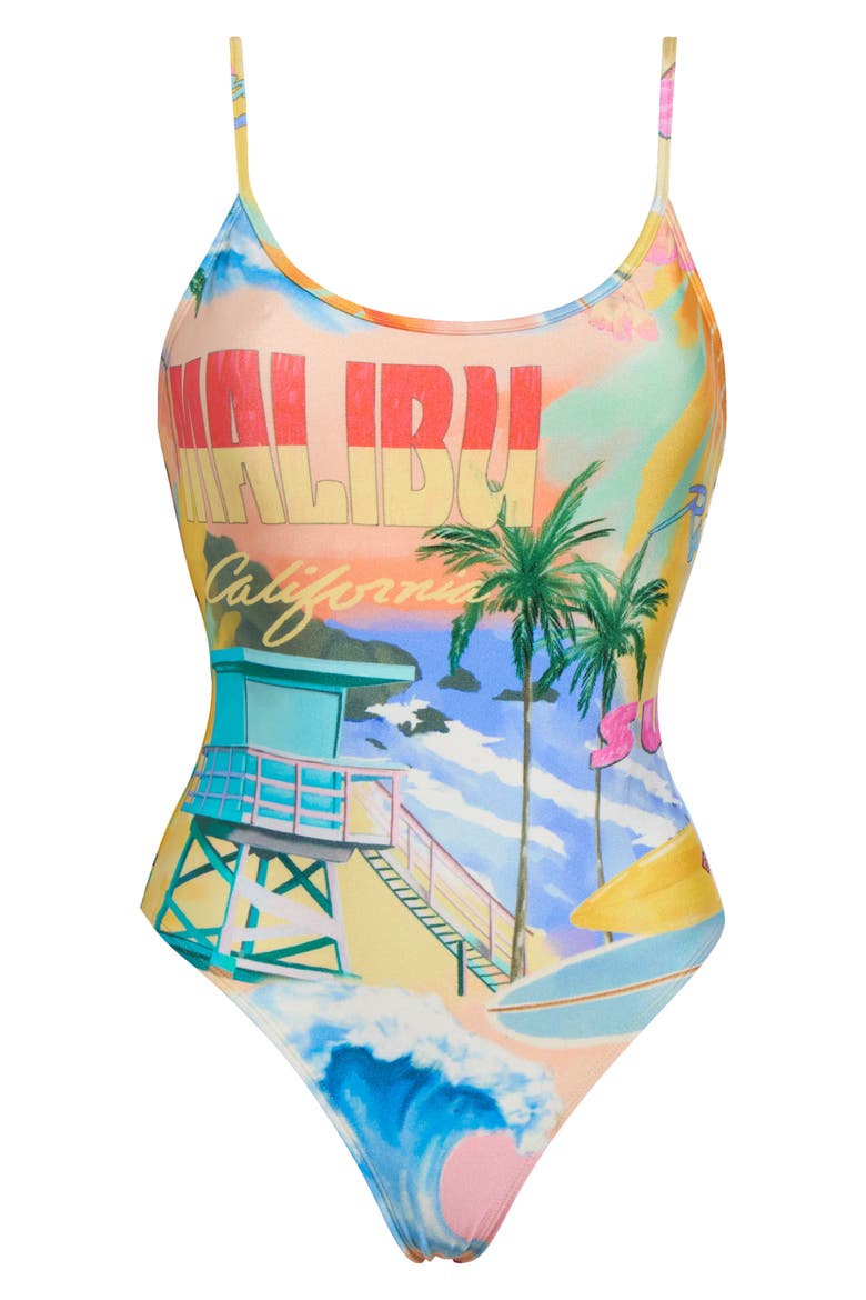 Hotel Malibu Cheeky One-Piece Swimsuit, Alternate, color, MALIBLUE