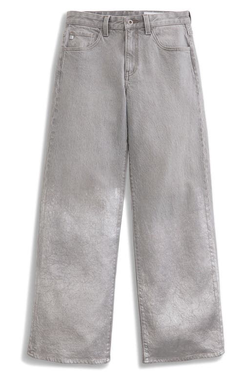 Ag Adria Low Rise Wide Leg Jeans In Silver Myst In Gray