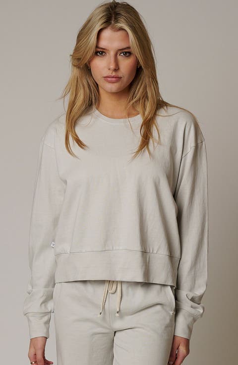 Womens Cotton Lounge Crew