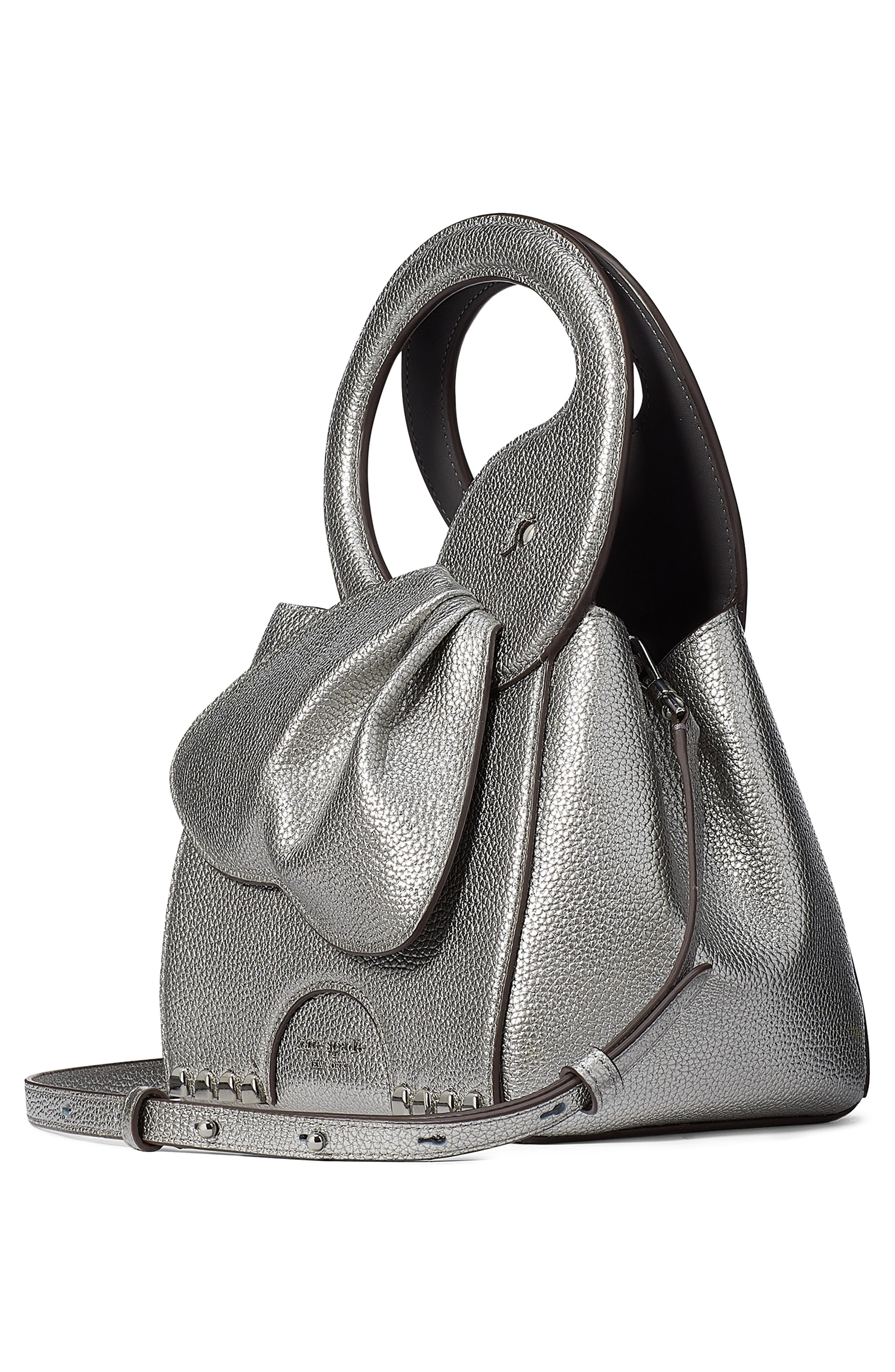 Kate Spade New York ellie metallic leather top handle bag, Alternate, color, 