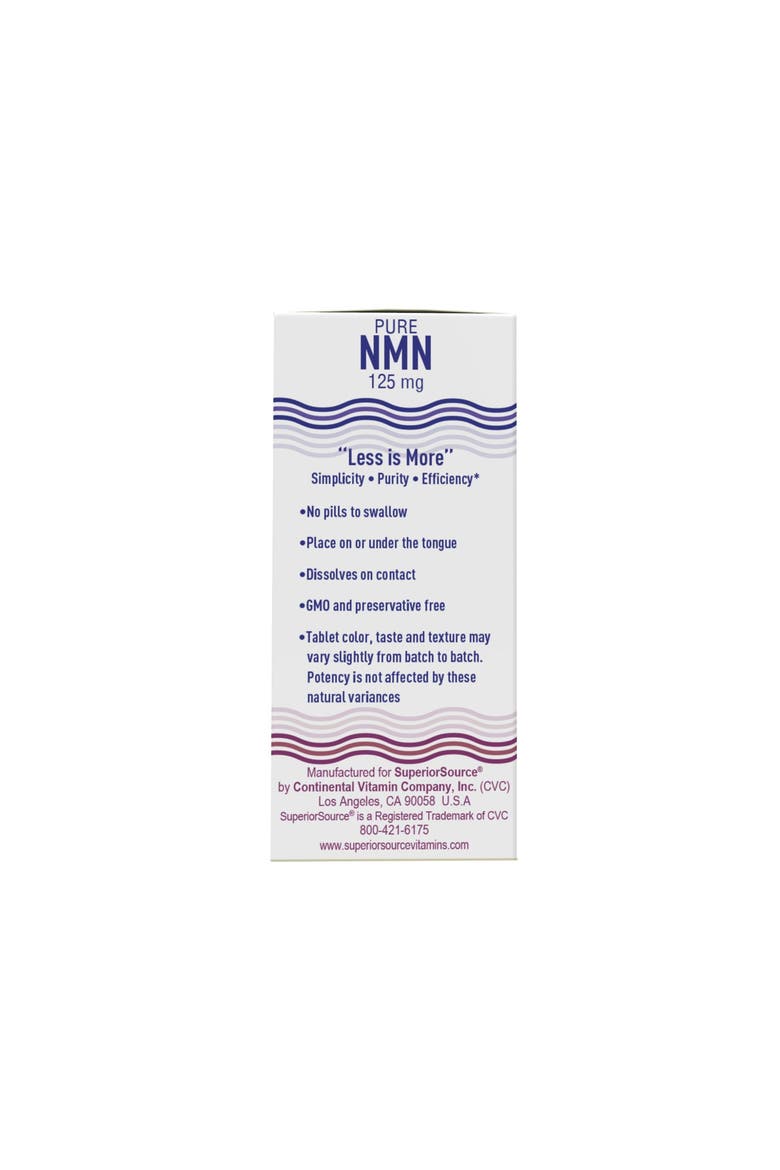 Stabilized NMN Nicotinamide Mononucleotide Sublingual Tablets, Alternate, color, White