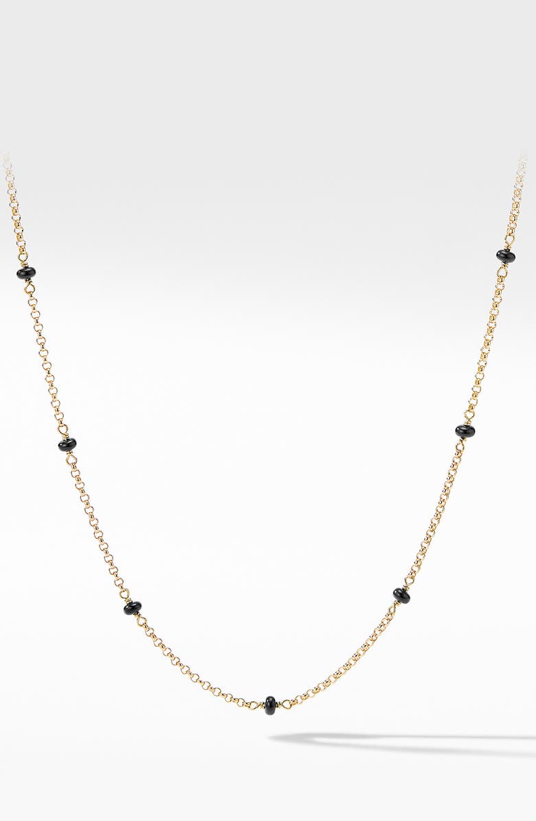 David Yurman Cable Collectibles<sup>®</sup> Bead & 18k Yellow Gold Chain Necklace, Alternate, color,
