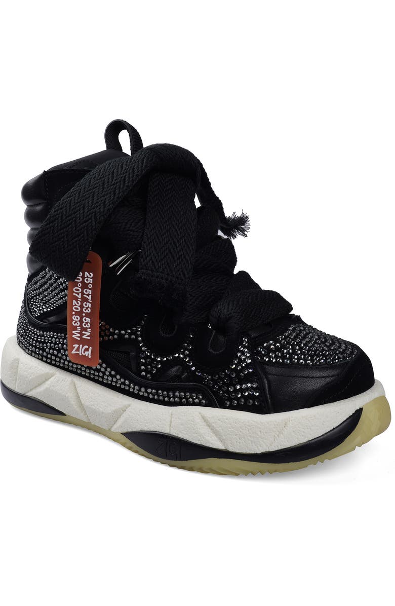 ZIGI Rocina High Top Sneaker, Main, color, Black