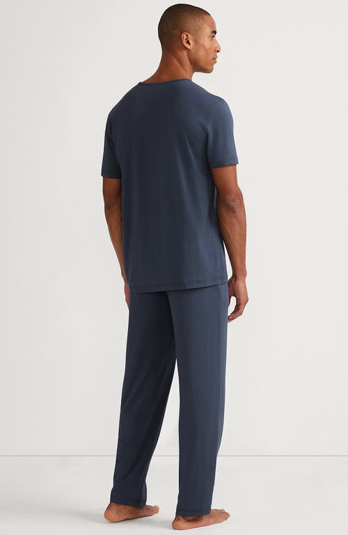 LANDS' END LANDS' END SHORT SLEEVE COOLING KNIT V-NECK PAJAMA SET 