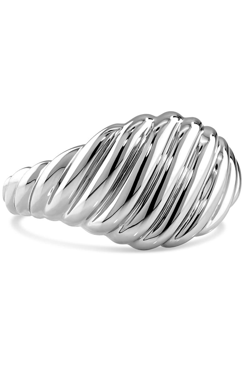 Rope Ring in Rhodium Plated Sterling Silver, 12mm, Main, color, Silver
