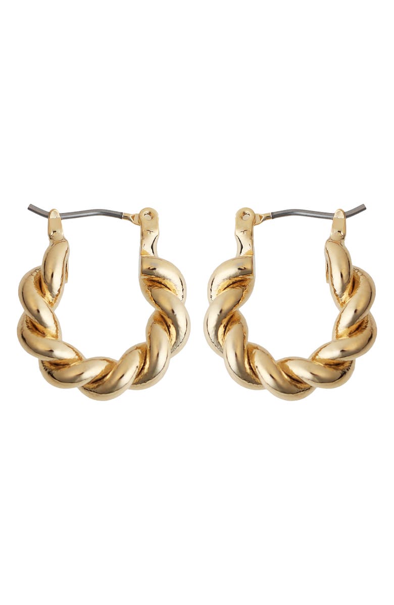 Panacea Twisted Huggie Hoop Earrings, Main, color, Gold