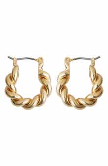 Panacea Twisted Huggie Hoop Earrings