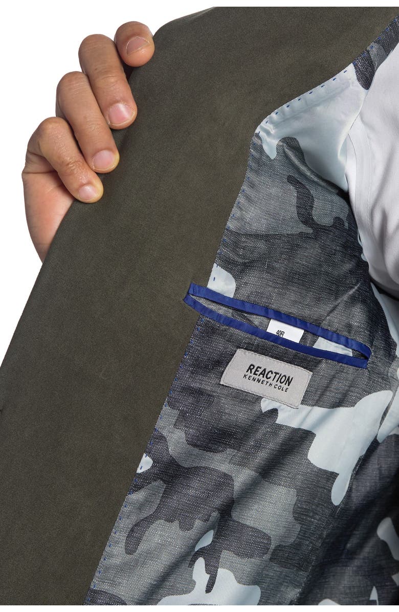 Kenneth Cole Reaction Solid Front Two Button Blazer Jacket, Alternate, color, 