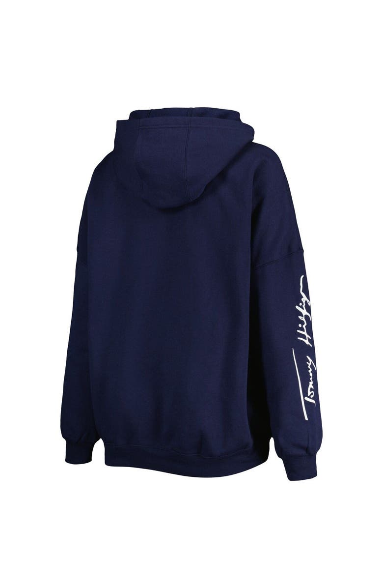 Tommy Hilfiger Women's Tommy Hilfiger Navy New England Patriots Becca Drop Shoulder Pullover Hoodie, Alternate, color, Navy