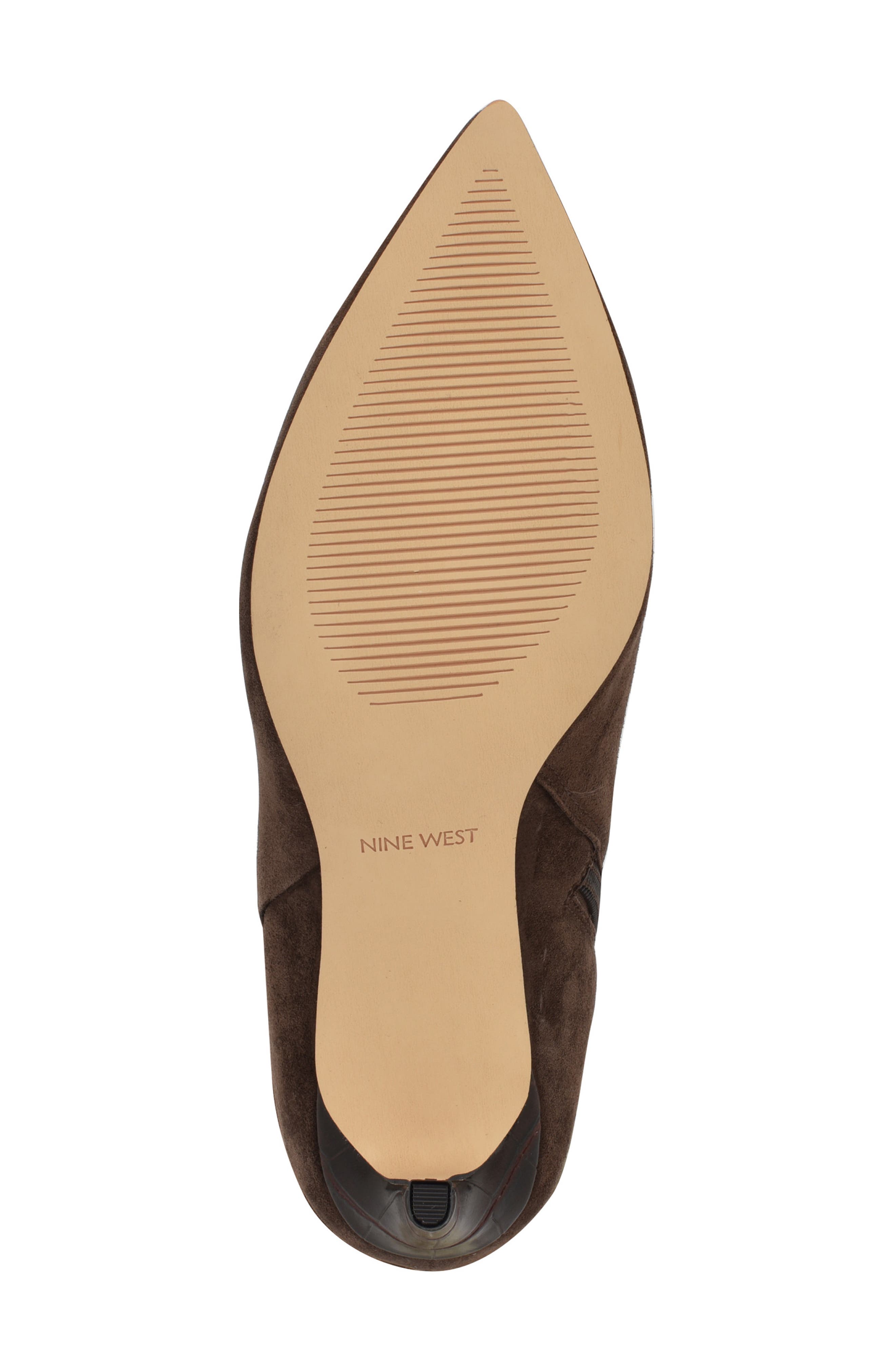 Nine West Richy Pointed Toe Knee High Boot, Alternate, color, Dark Brown