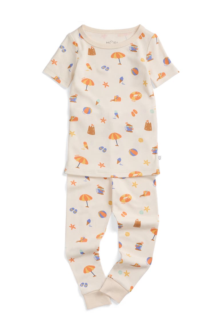 Short Sleeve Print Pajama Set, Main, color, Beach Print
