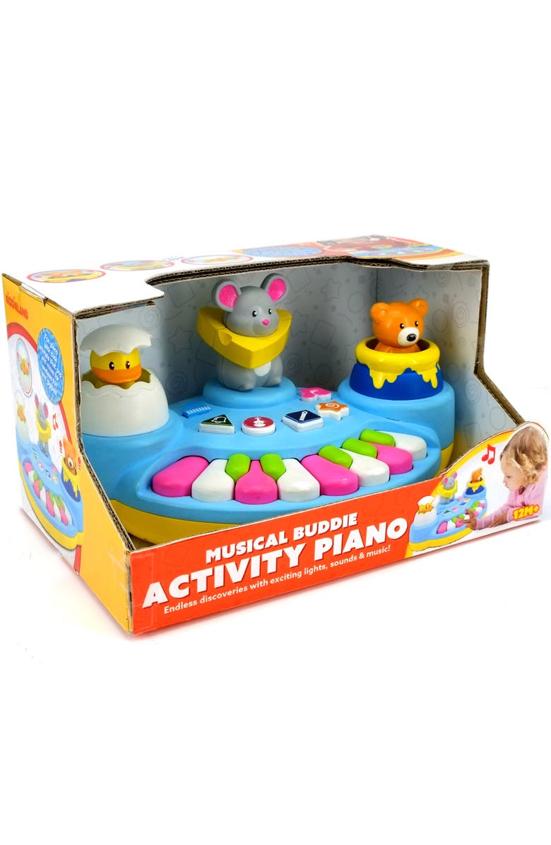 Kiddieland Activity Piano Musical Buddies, Alternate, color, Multicolored