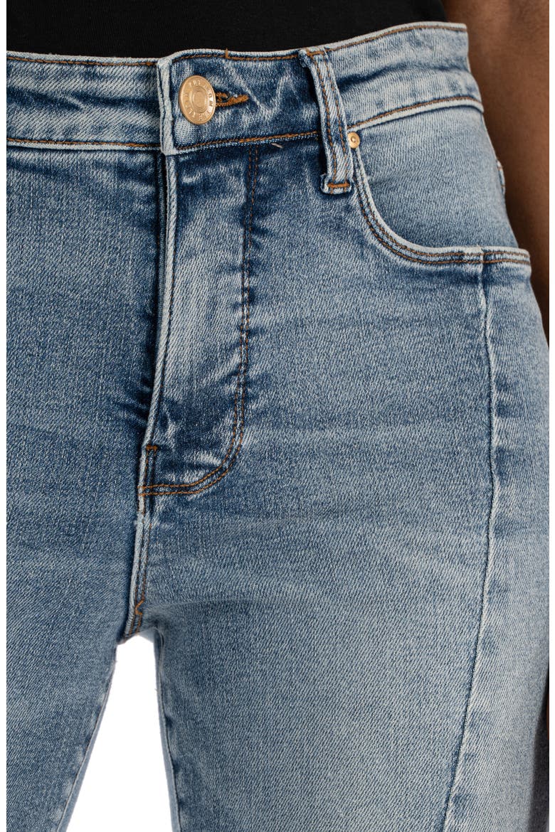 Rachael Fab Ab Frayed High Waist Crop Jeans, Alternate, color, HEAVENLY