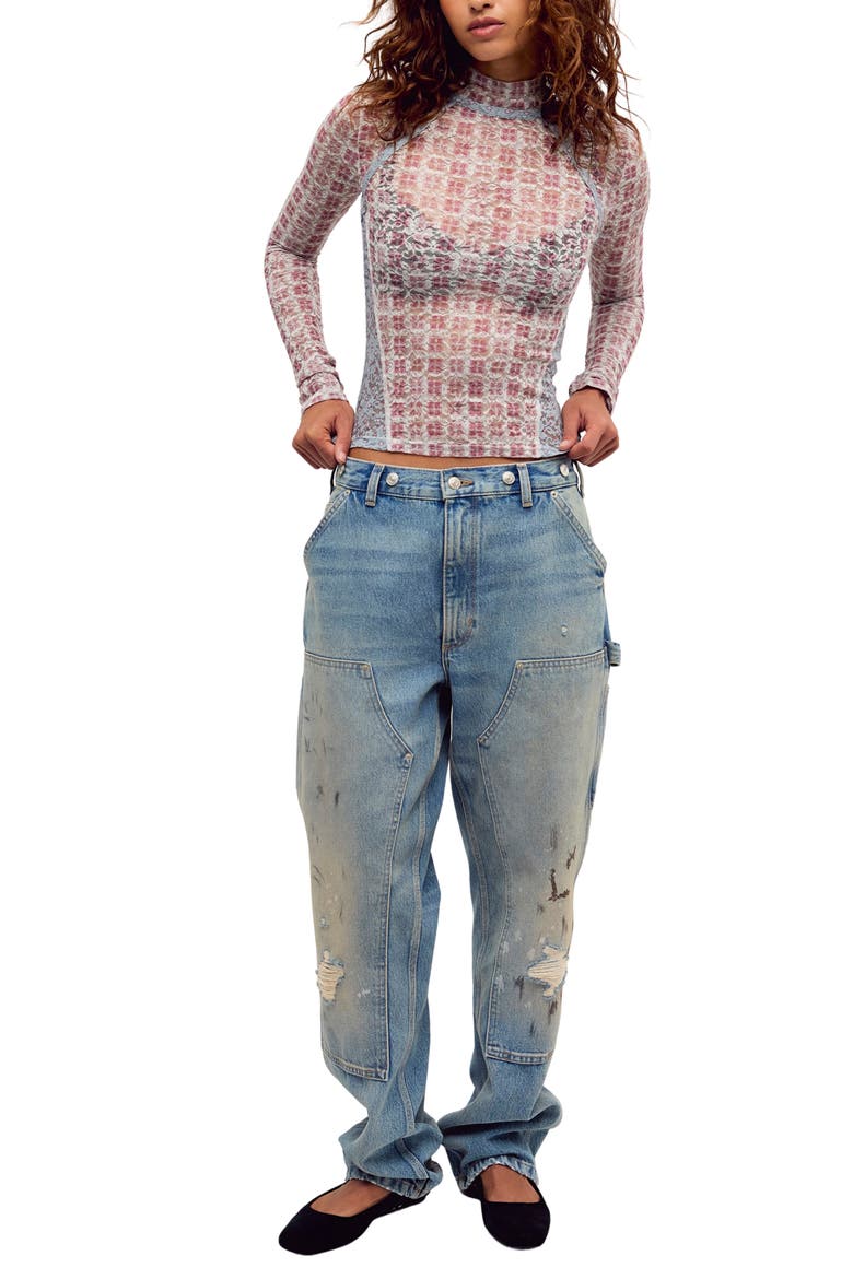 Lyric Floral Lace Top, Alternate, color, TEA COMBO