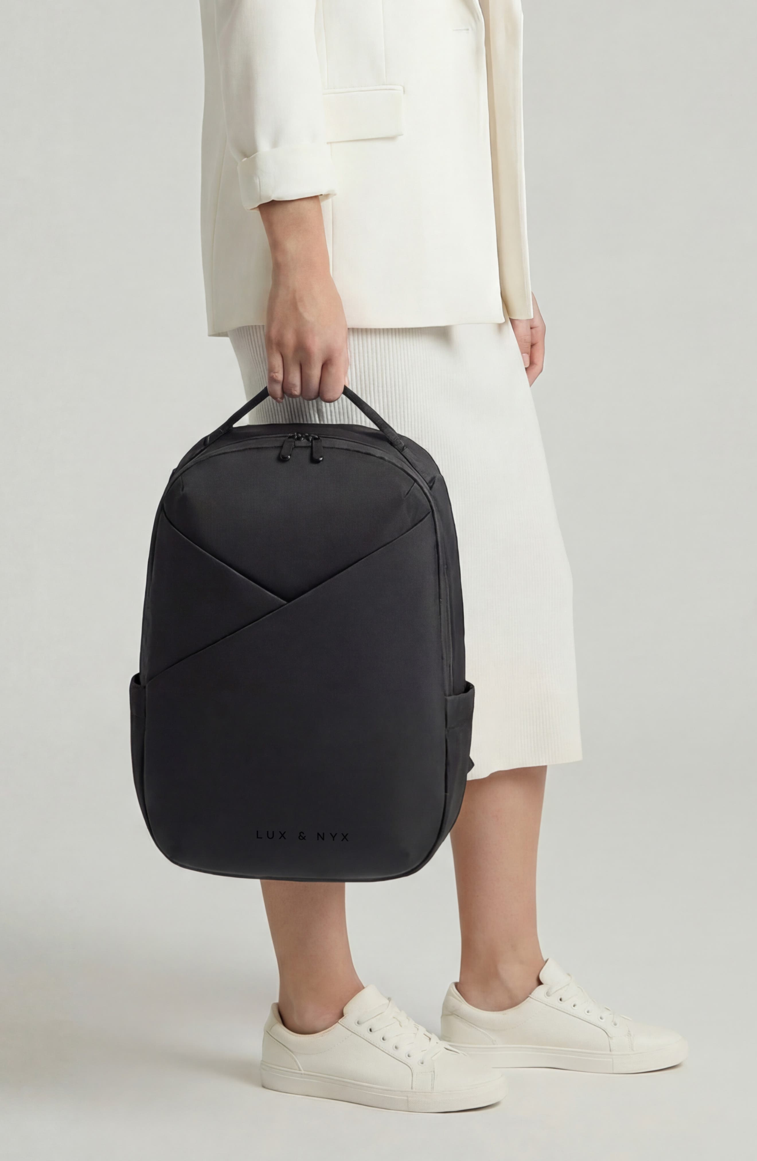 Lux and Nyx Origami 16-inch Laptop Backpack For Women, Alternate, color, Black