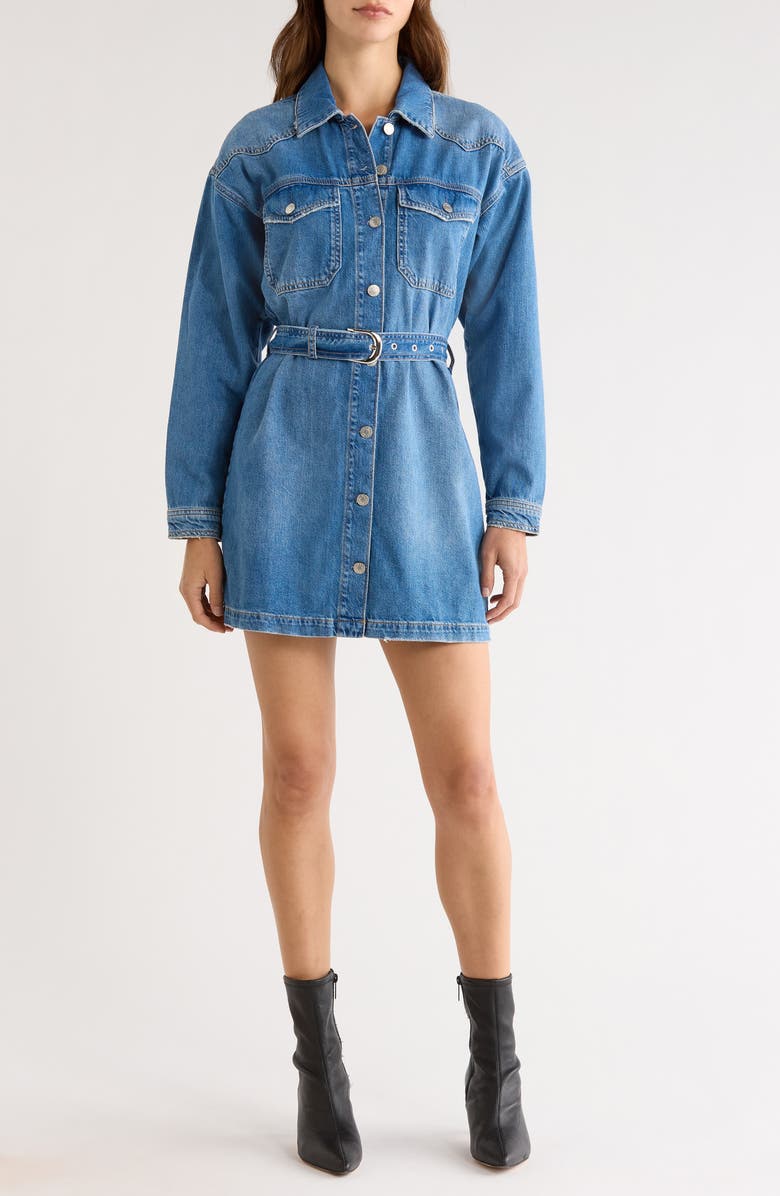 Rails Tustin Denim Shirtdress, Main, color, Skyride