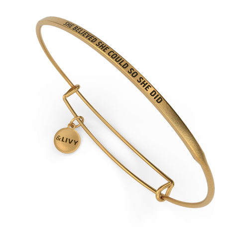 Posy Bangle Bracelet She Believed She Could So She Did