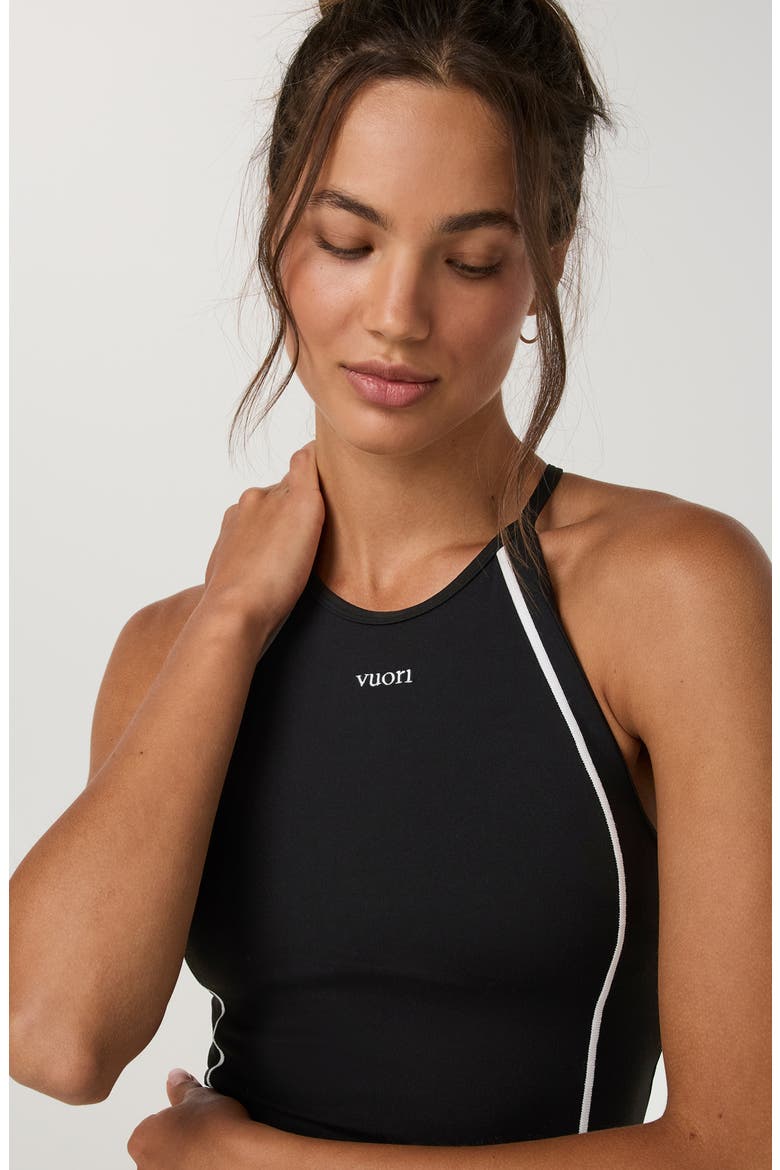 Allthefeels Linework Performance Tank, Alternate, color, BLACK