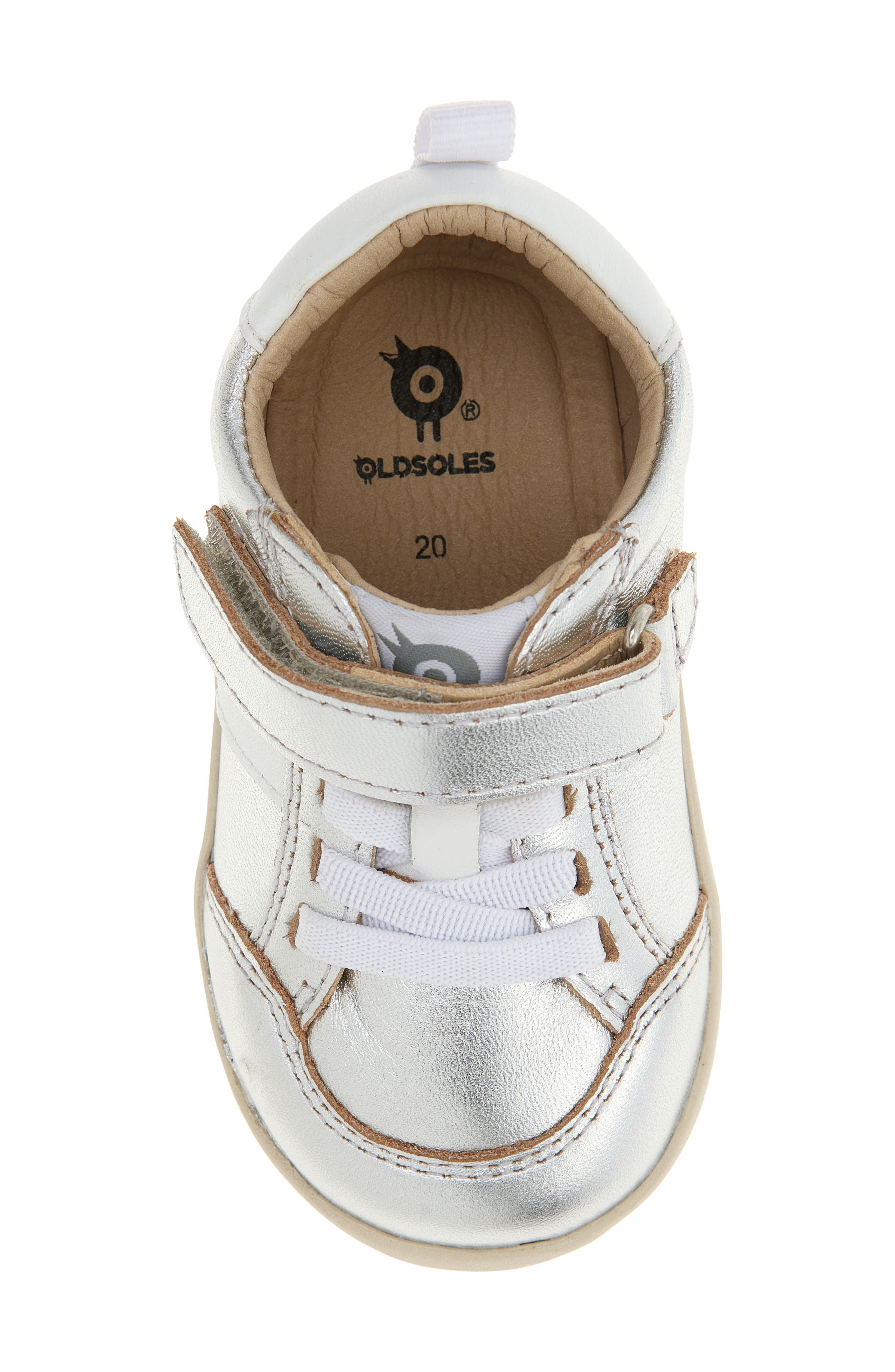OLD SOLES Kids' 8083 Retro Sneaker, Alternate, color, Silver / Snow