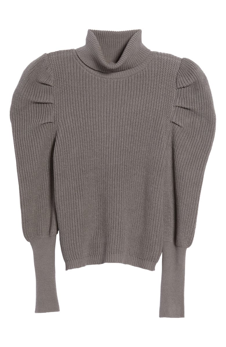Leith Puff Sleeve Turtleneck Sweater, Alternate, color,