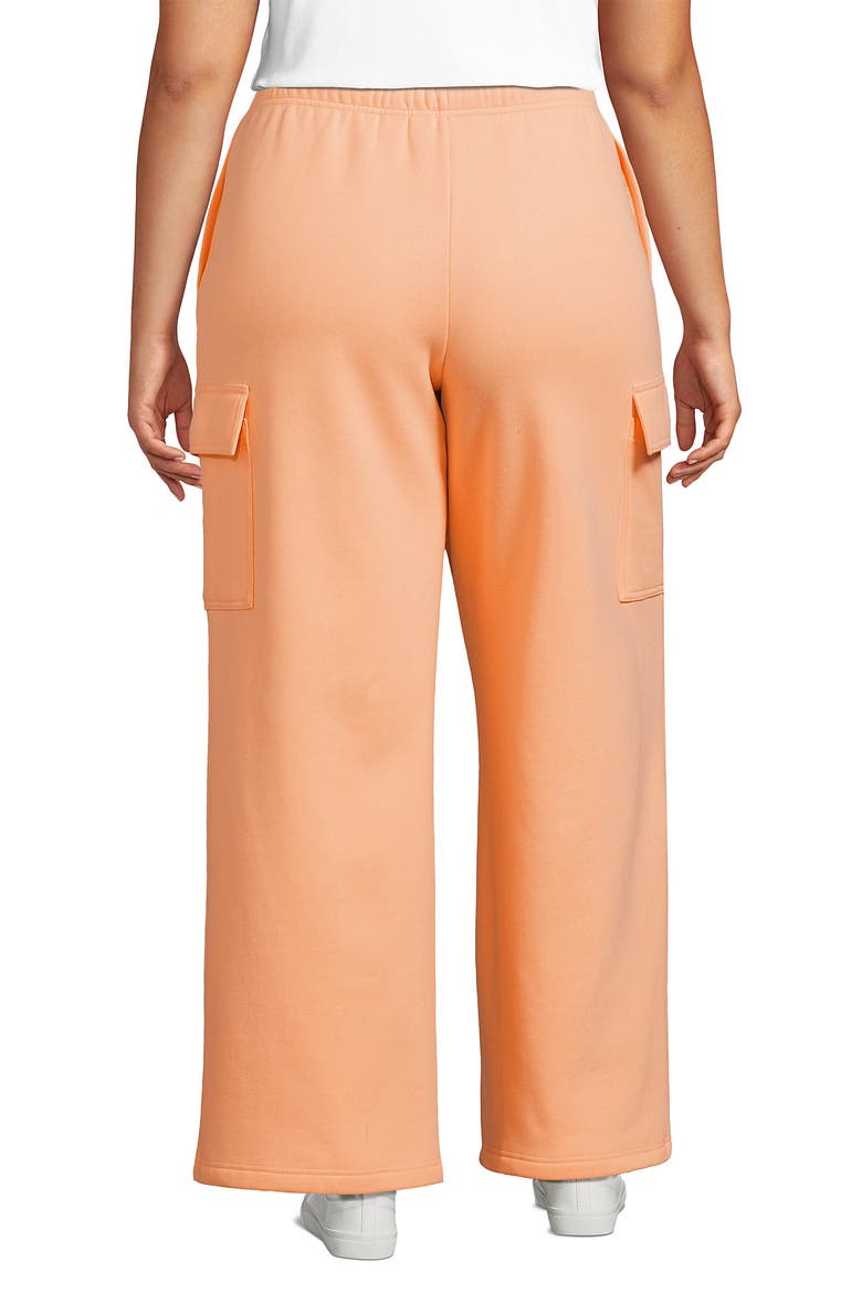 Serious Sweats High Rise Wide Leg Cargo Pants, Alternate, color, Peach Sorbet