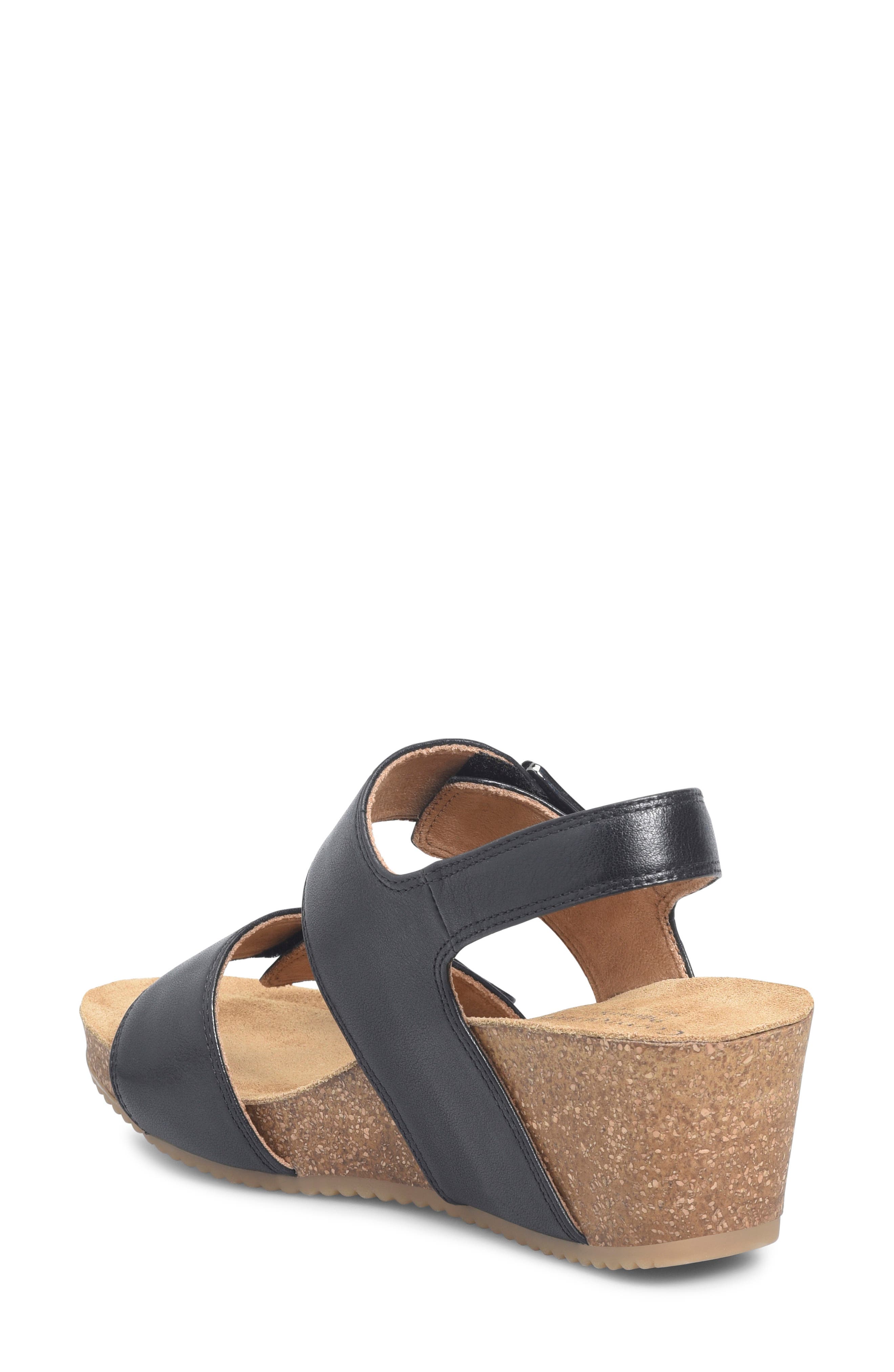 Comfortiva Erlina Wedge Sandal, Alternate, color, Black