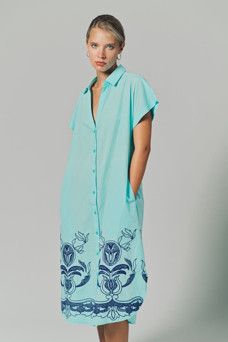 The Lea Dress, Alternate, color, Aqua