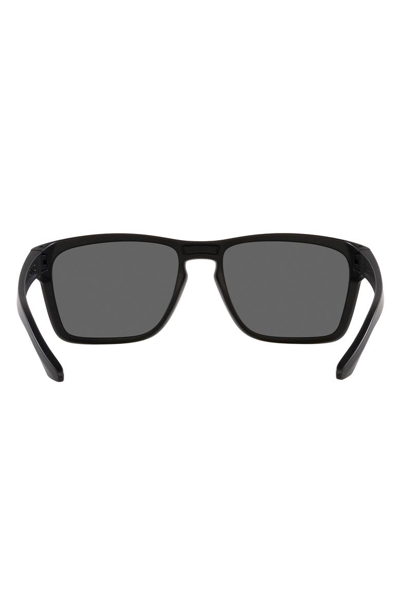Oakley Sylas 57mm Prizm<sup>™</sup> Rectangular Sunglasses, Alternate, color, Shiny Black