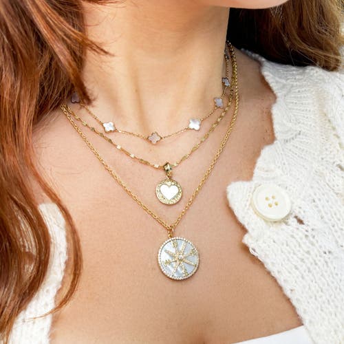 The Lovery Fine Jewelry Mother Of Pearl Lace Heart Charm In Silver