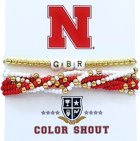 Nebraska Lucky 7 Bracelet Set