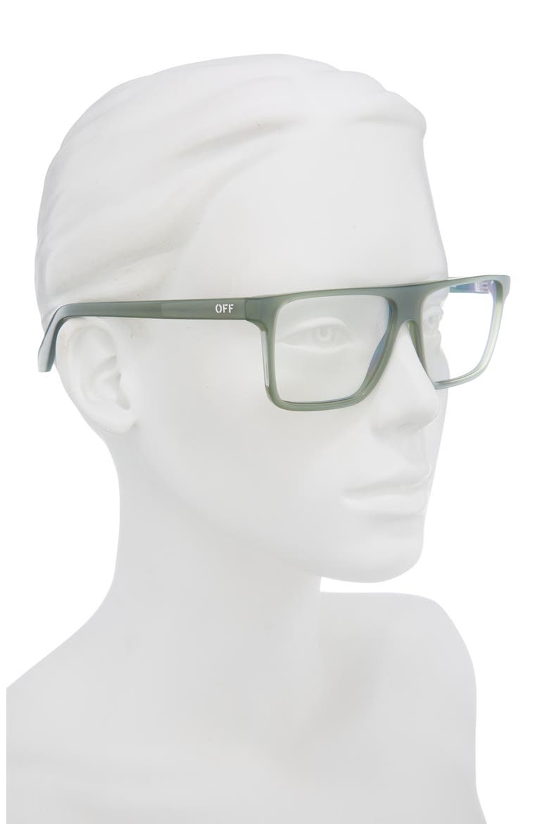 Blue Light Filtering Square Glasses, Alternate, color, SAGE GREEN BL