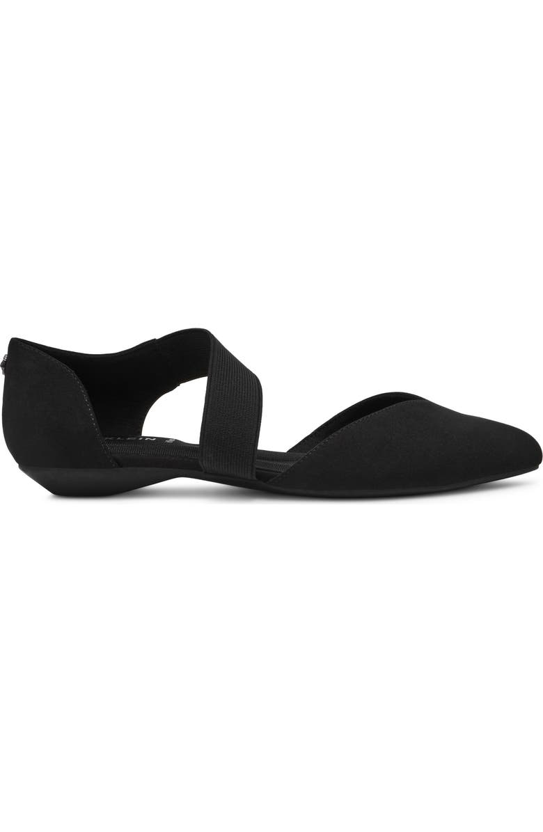 Anne Klein Oksanna Pointed Toe Flat, Alternate, color, Black Stretch