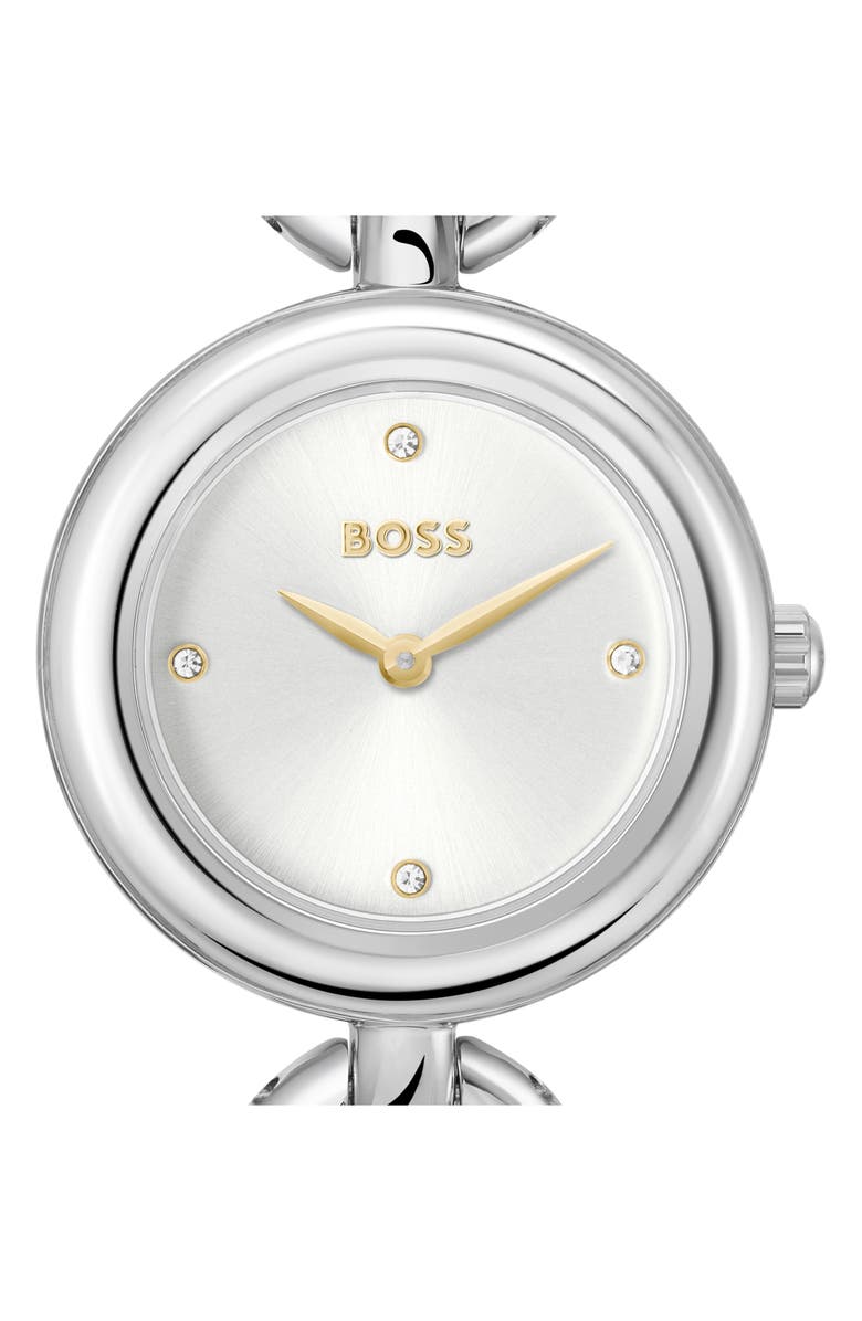 BOSS Live Bracelet Watch, 28mm, Alternate, color, Silver White