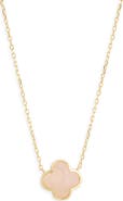 ARGENTO VIVO Rose Quartz Clover Pendant Necklace