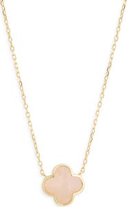 ARGENTO VIVO Rose Quartz Clover Pendant Necklace