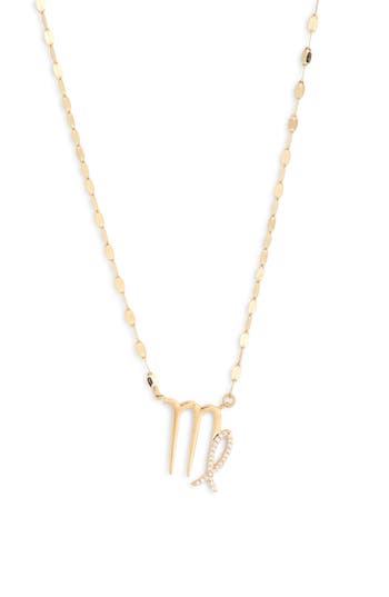 Lana 14k Gold Diamond Zodiac Virgo Pendant Necklace In Gold