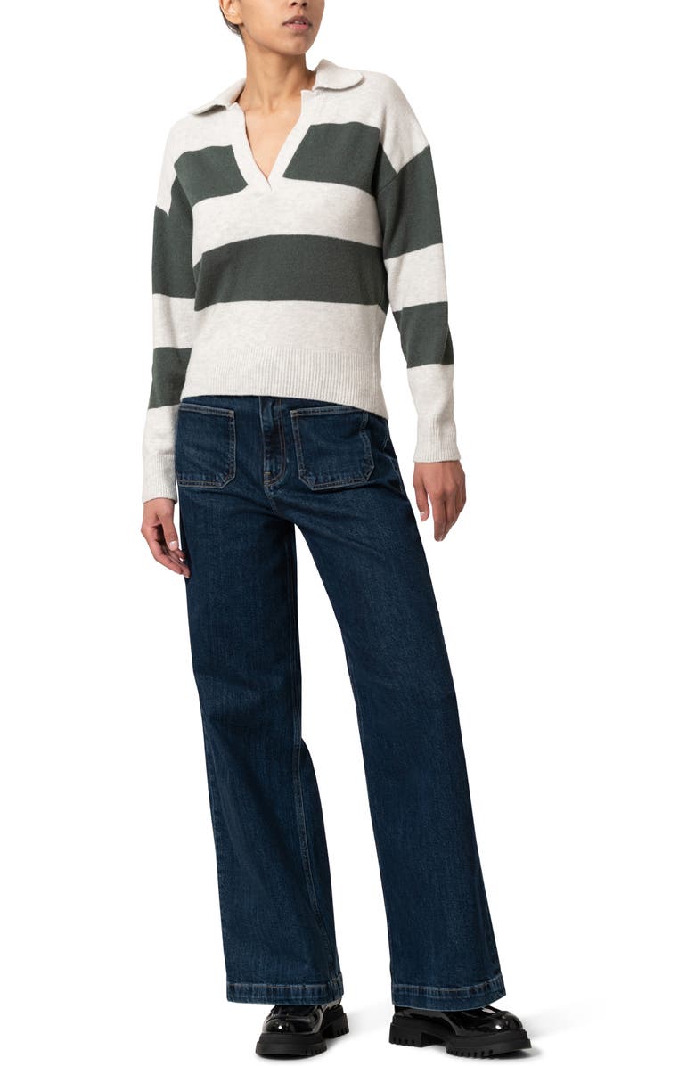Mavi Jeans Stripe Johnny Collar Sweater, Alternate, color,