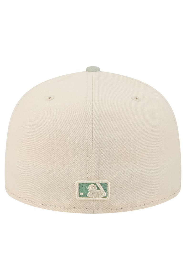 Men's New Era Cream/Green Seattle Mariners Color Pack 59FIFTY Fitted Hat, Alternate, color, Cream